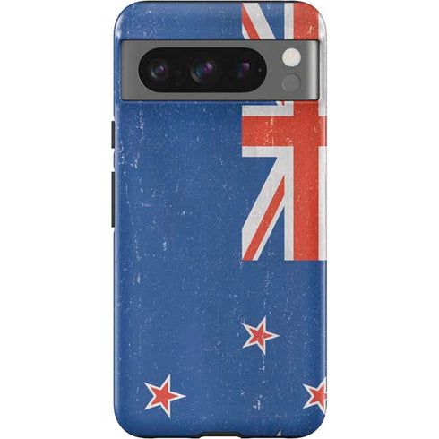 New Zealand Flag Distressed Google Pixel 8 Pro Impact Case